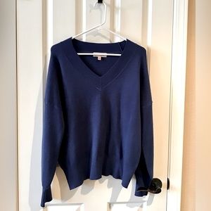 Philosophy Soft Blue V Neck Sweater